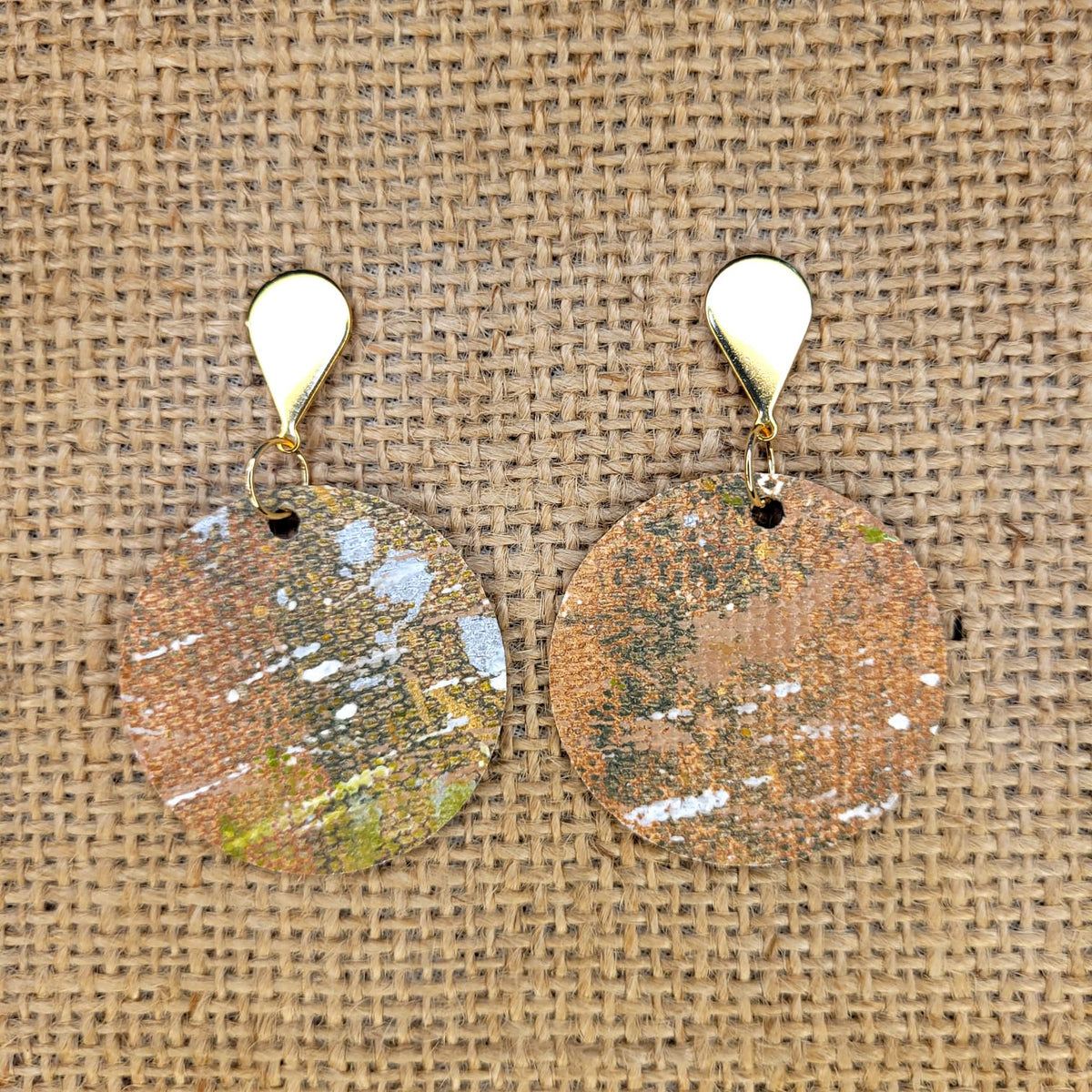 Handpainted Canvas Earrings
