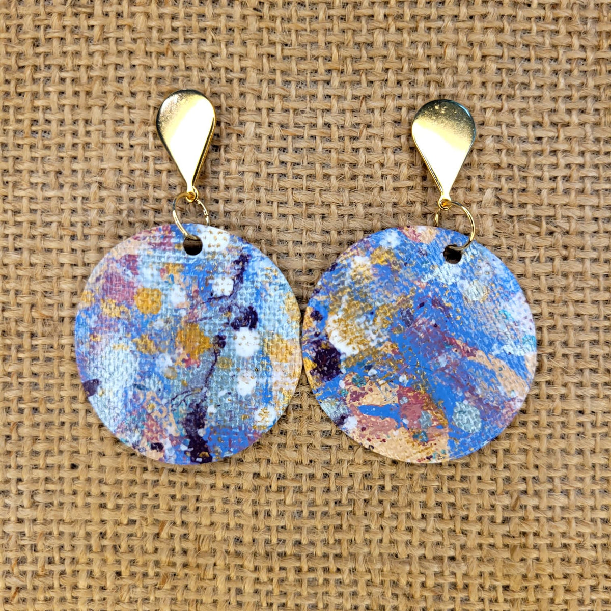 Handpainted Canvas Earrings