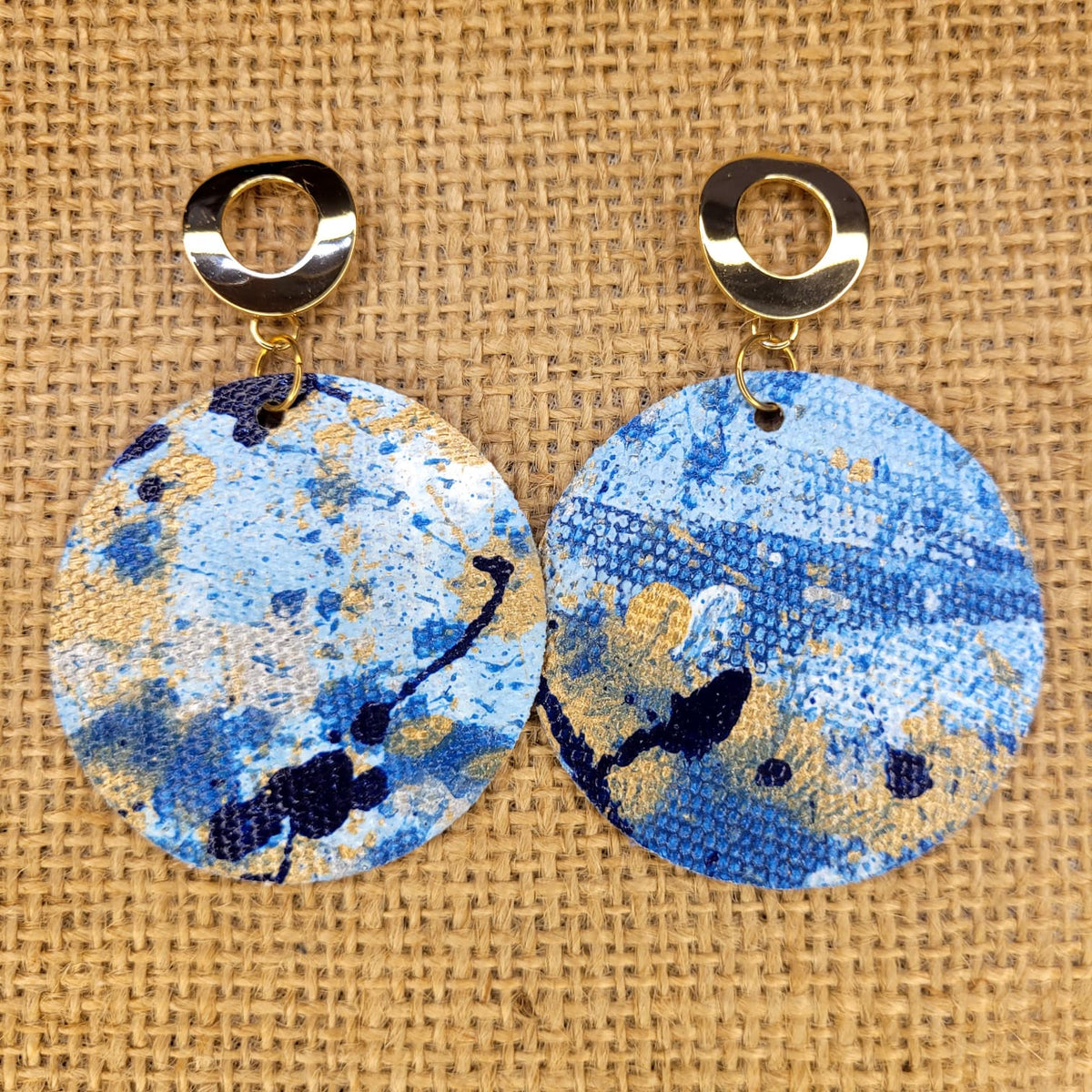 Handpainted Canvas Earrings