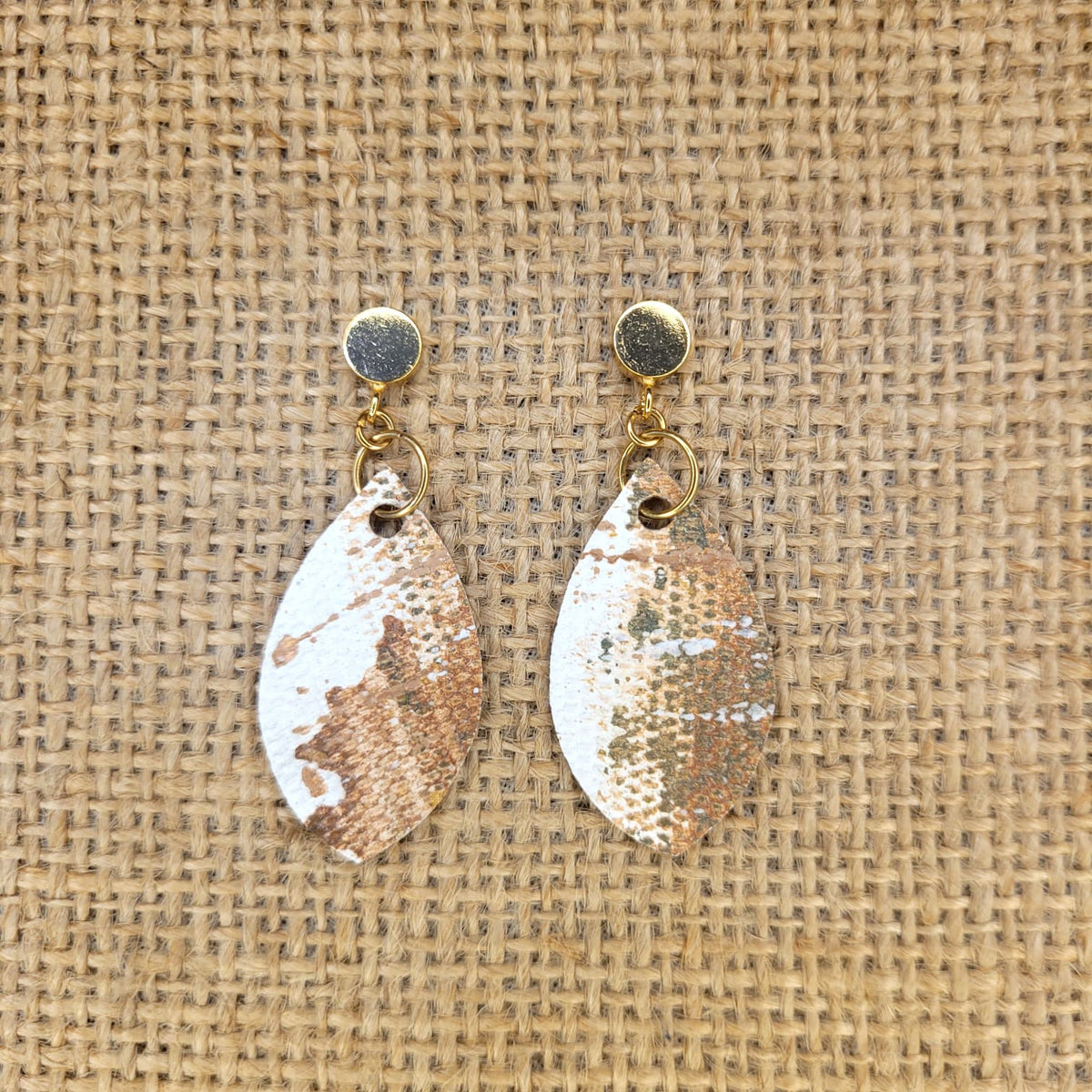 Handpainted Canvas Earrings