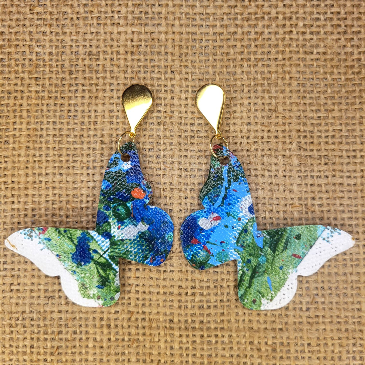 Handpainted Canvas Earrings