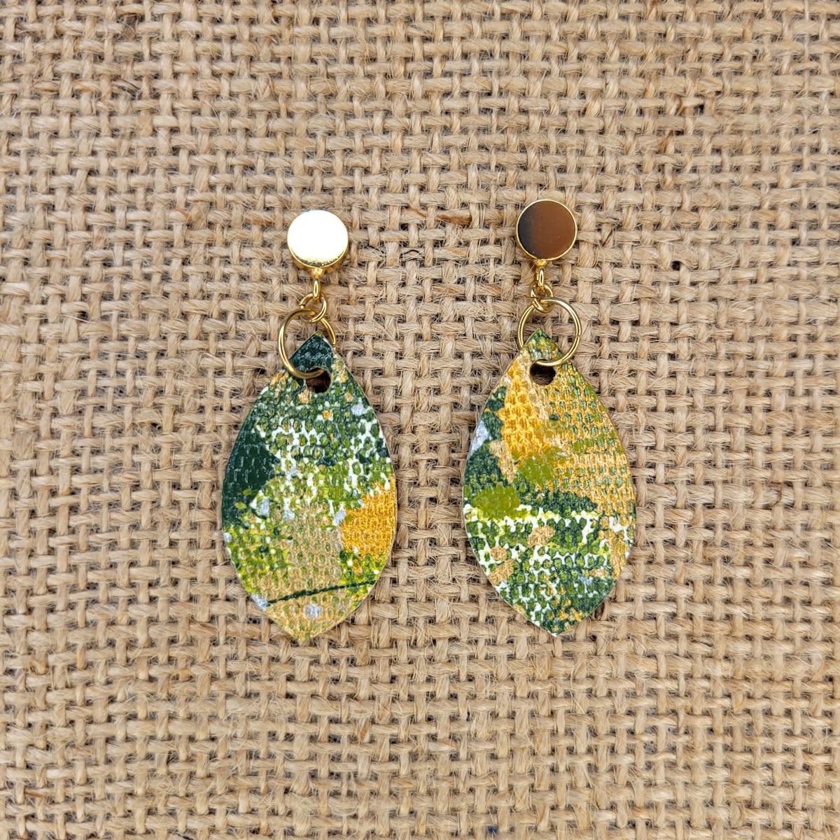 Handpainted Canvas Earrings