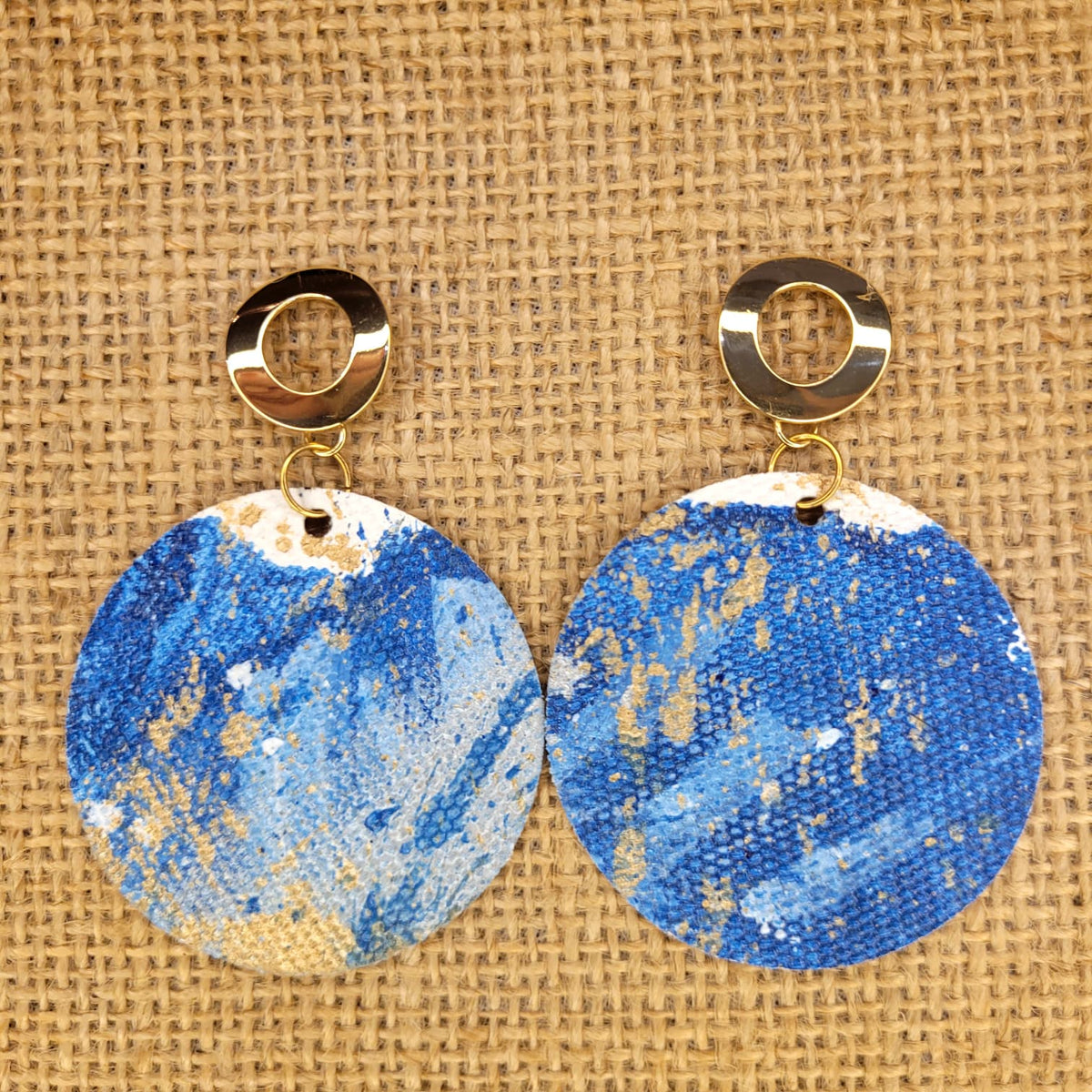 Handpainted Canvas Earrings