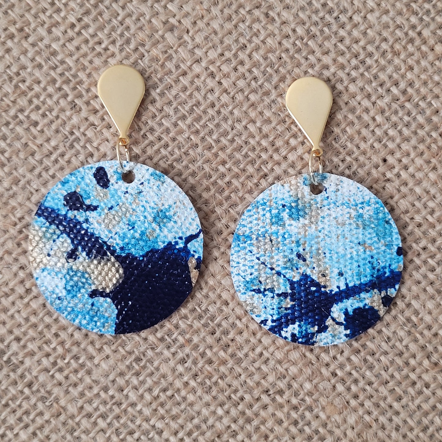 Handpainted Canvas Earrings