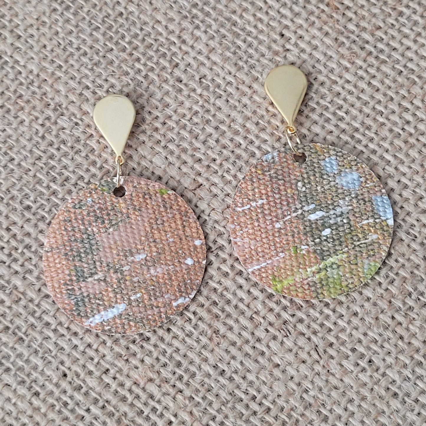Handpainted Canvas Earrings