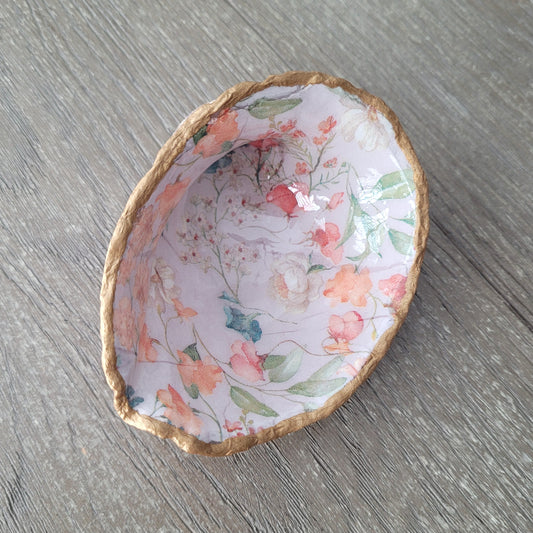 Decoupage Chilean Abalone Shells Trinket - Medium