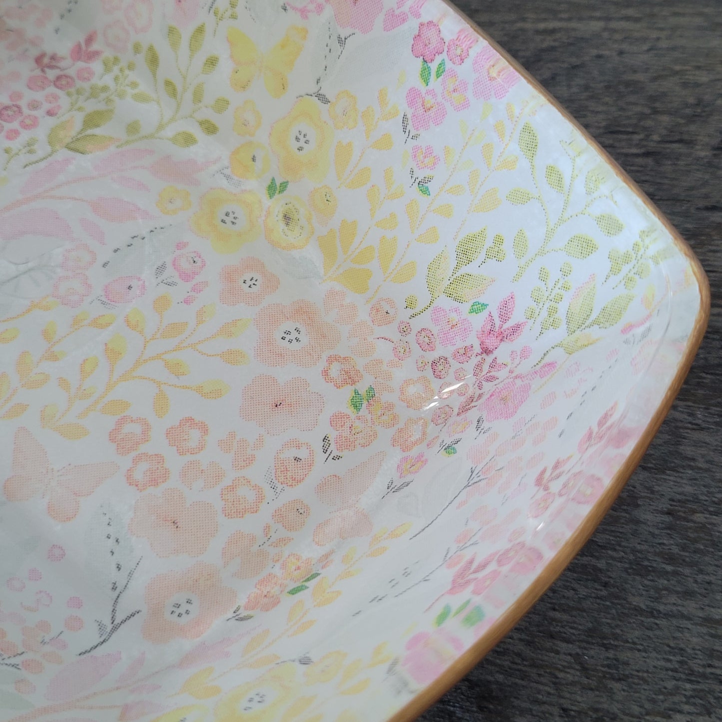 "Enchanted Garden" Glass Tray