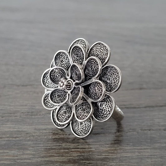 "Silver Blossom" Ring