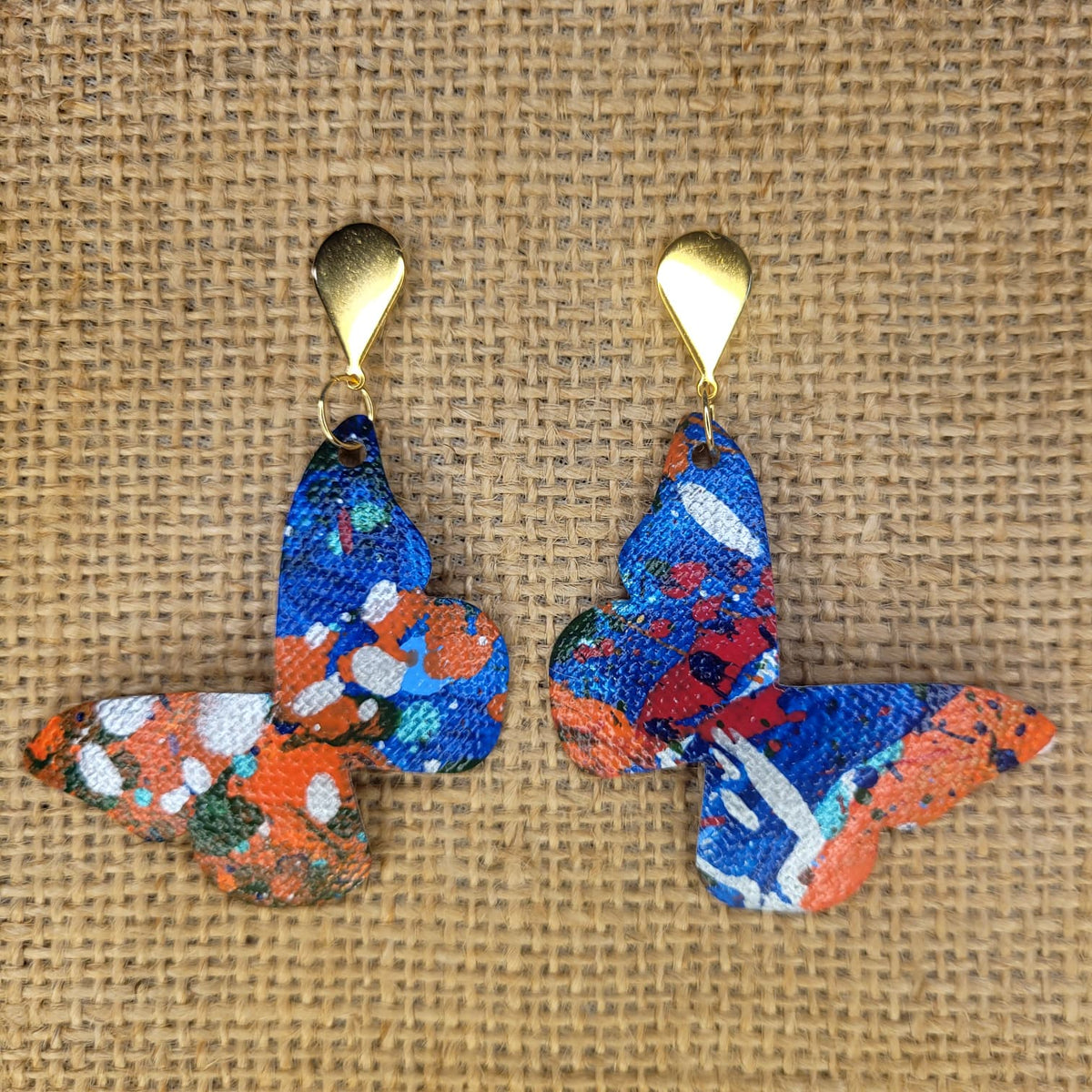 Handpainted Canvas Earrings
