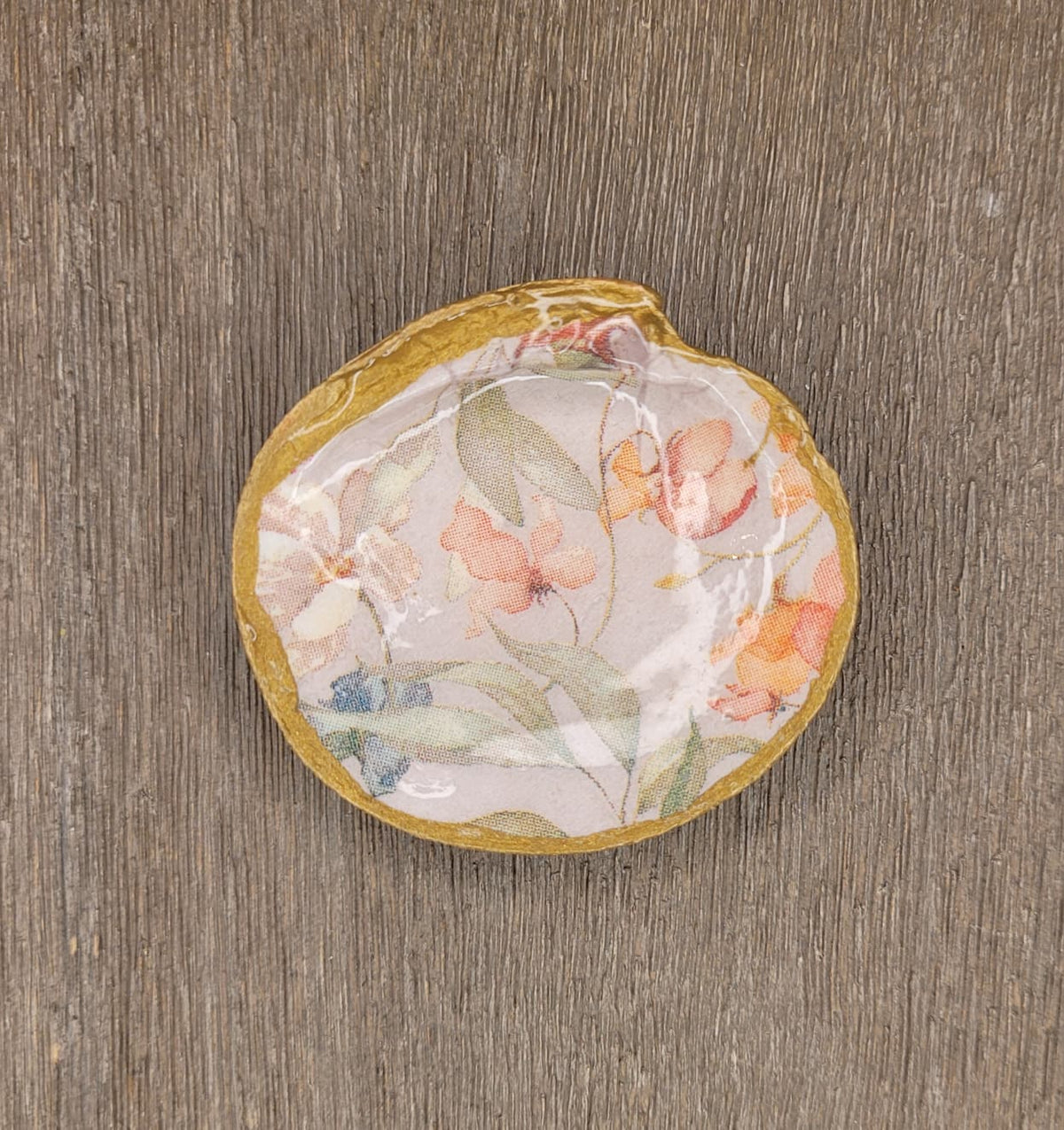 Oyster decoupage trinket trays
