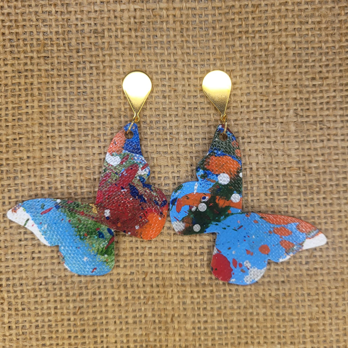 Handpainted Canvas Earrings