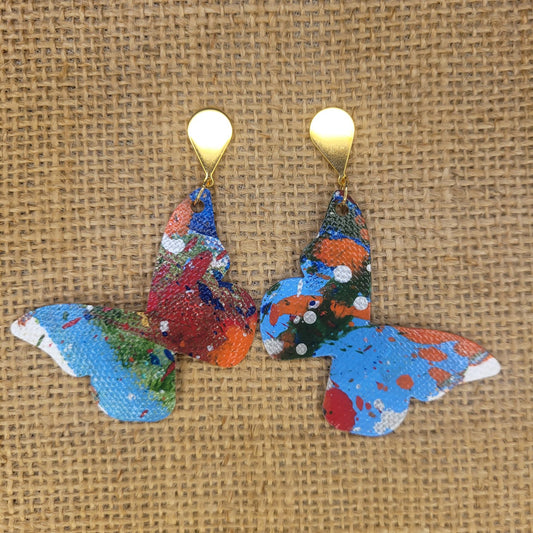 Handpainted Canvas Earrings