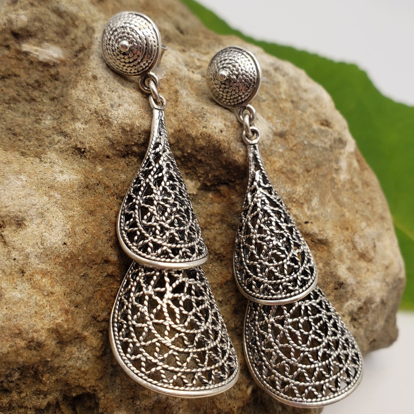 Teardrop Filigree Earrings