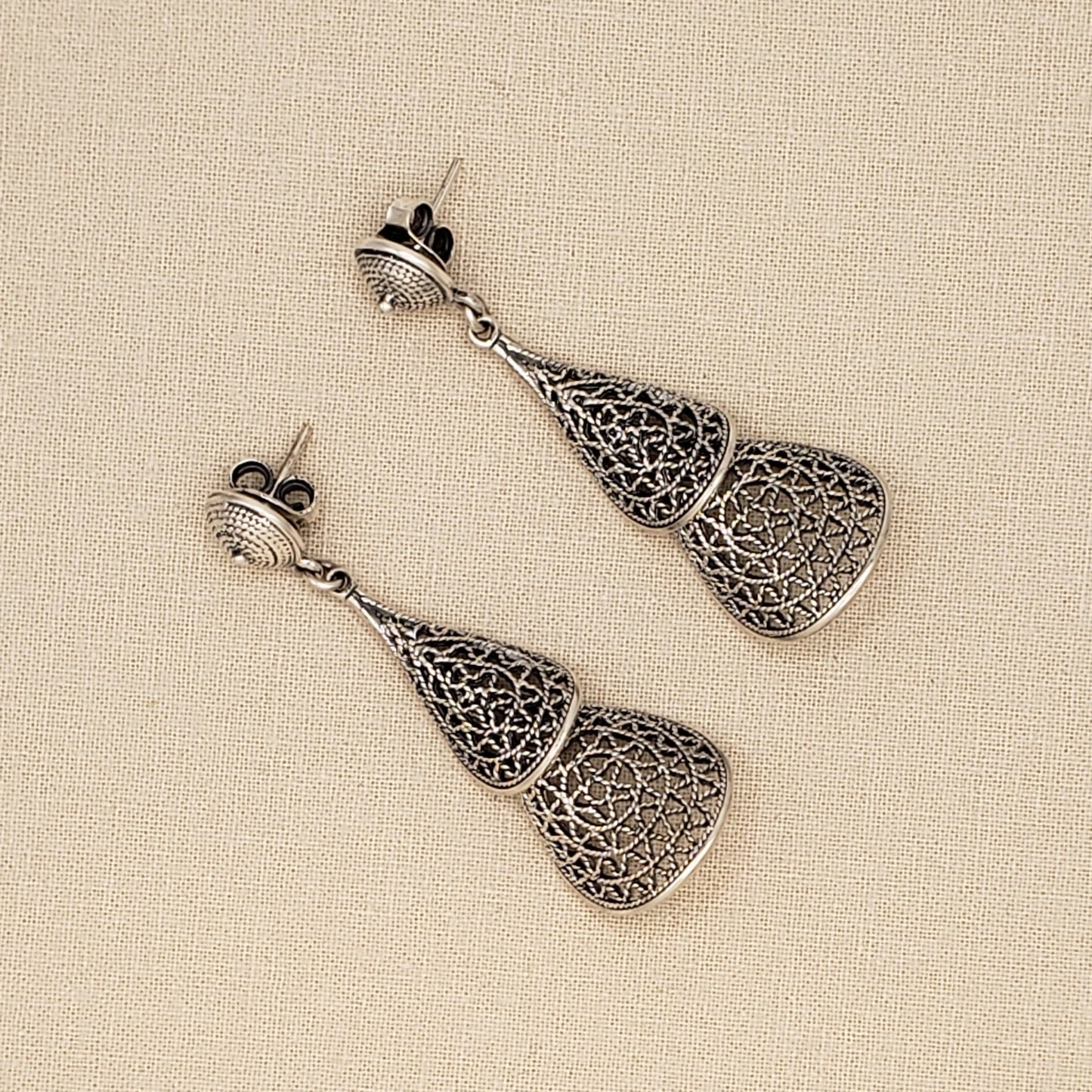 Teardrop Filigree Earrings