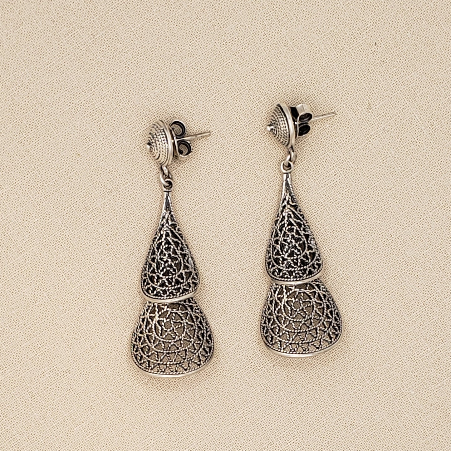 Teardrop Filigree Earrings