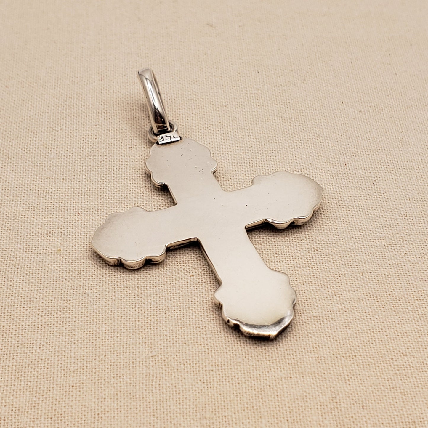 Peruvian Silver Ornate Cross Pendant