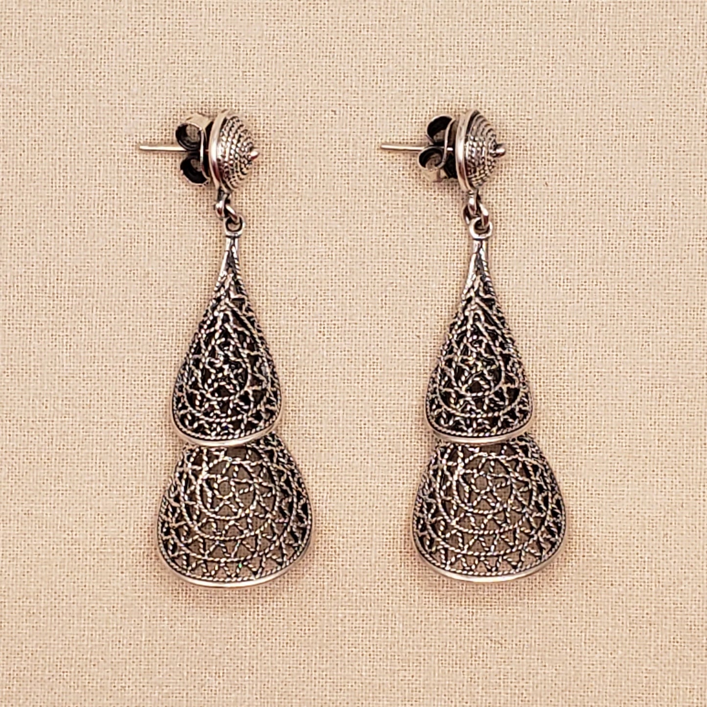 Teardrop Filigree Earrings