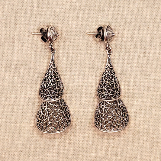 Teardrop Filigree Earrings