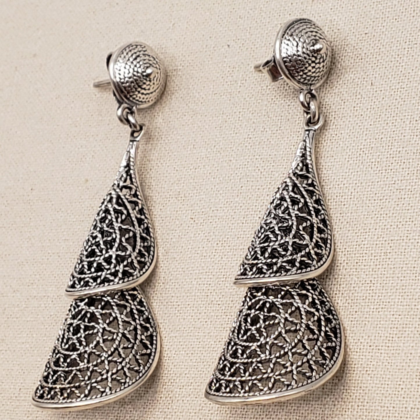 Teardrop Filigree Earrings