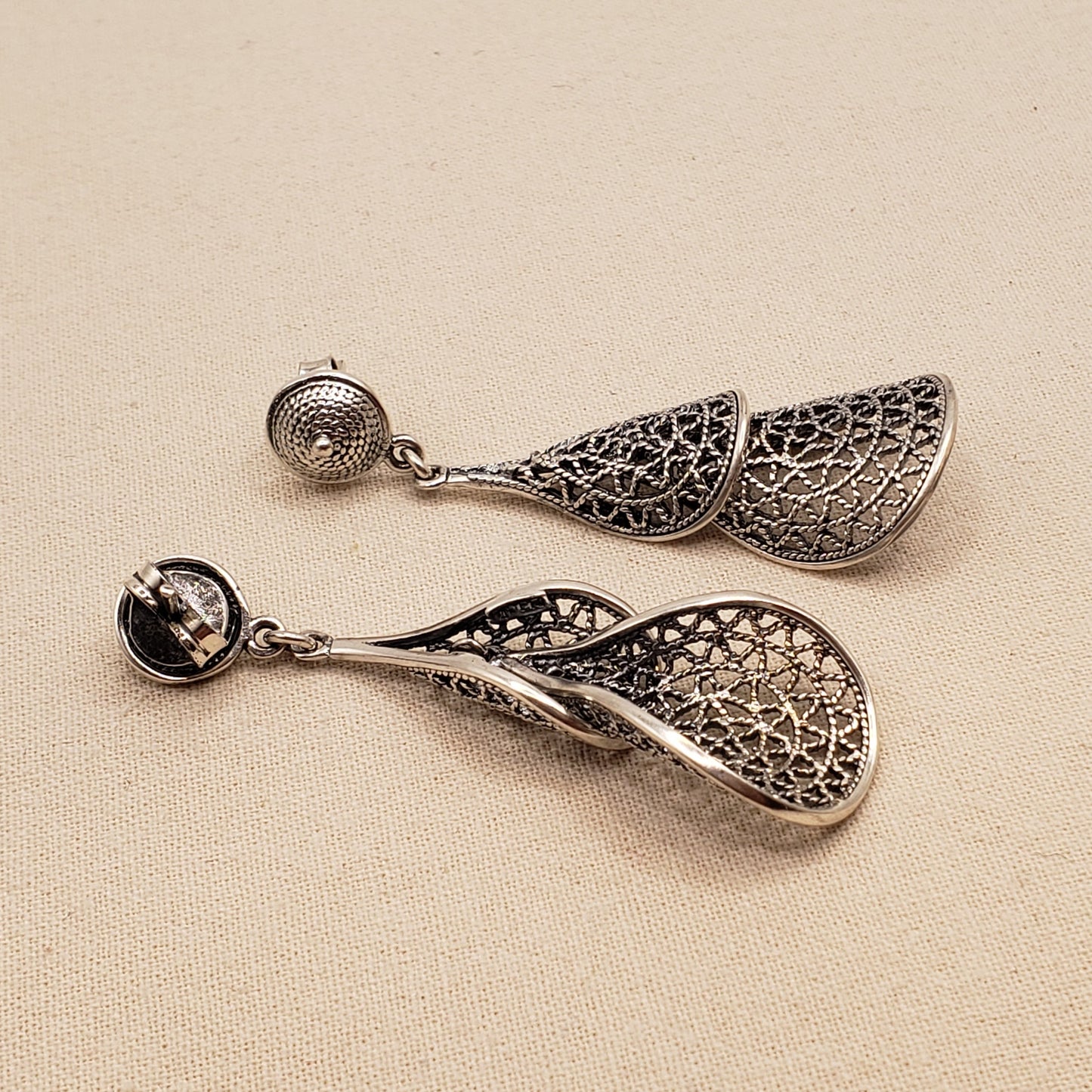 Teardrop Filigree Earrings