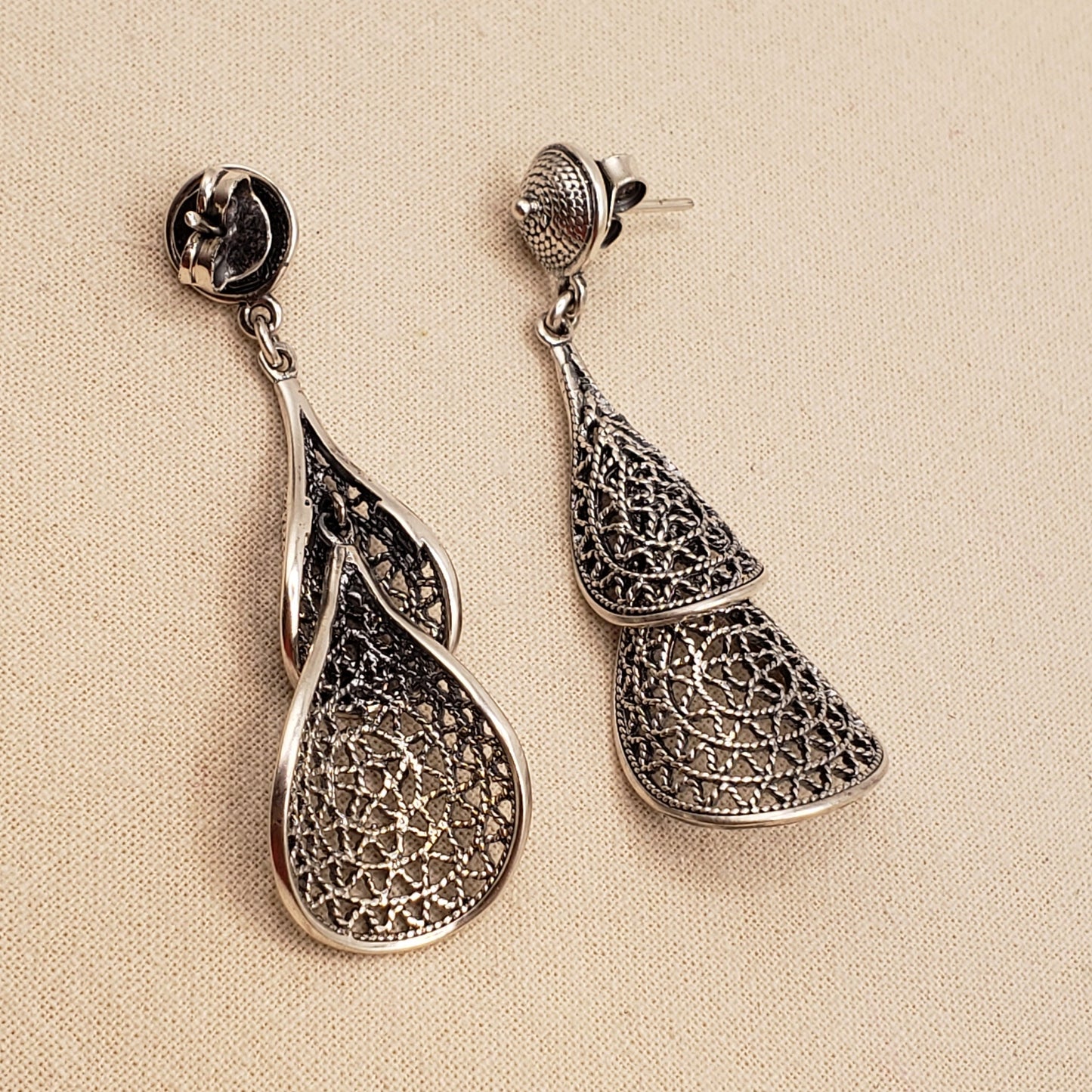 Teardrop Filigree Earrings