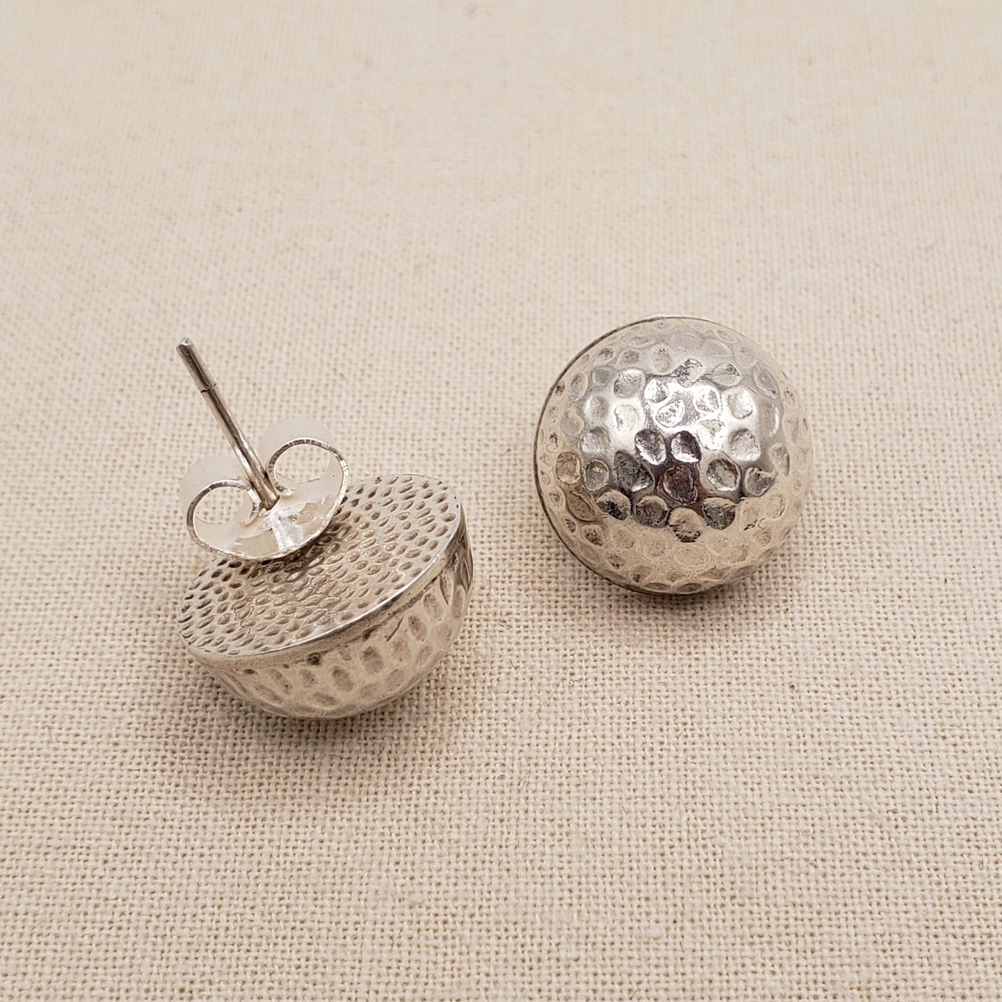 Peruvian Silver Textured Studs