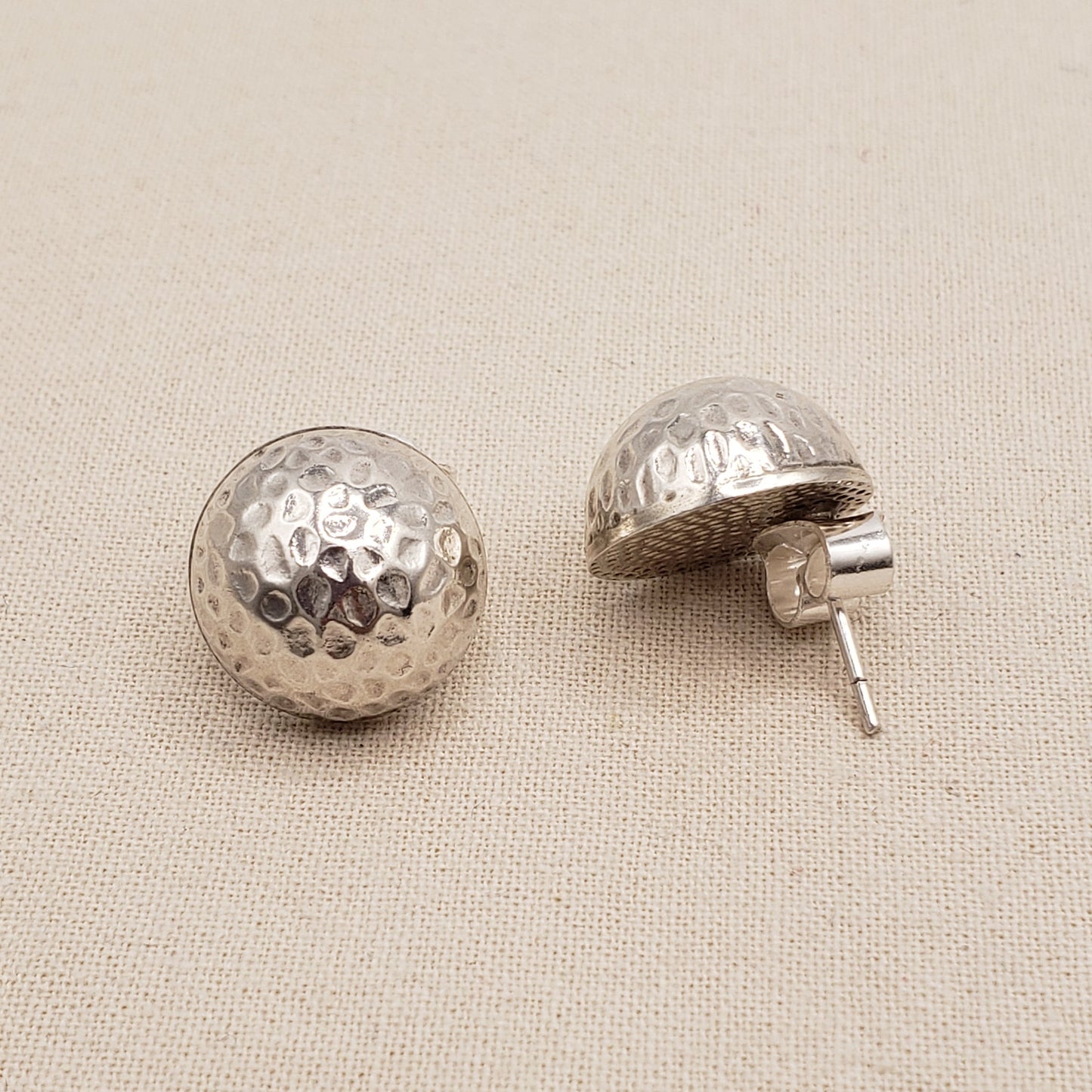 Peruvian Silver Textured Studs