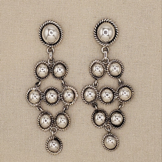 Peruvian Silver Cascade Earrings