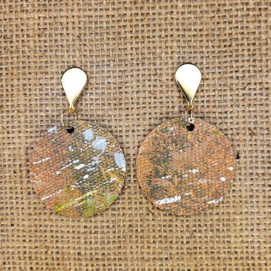 Handpainted Canvas Earrings