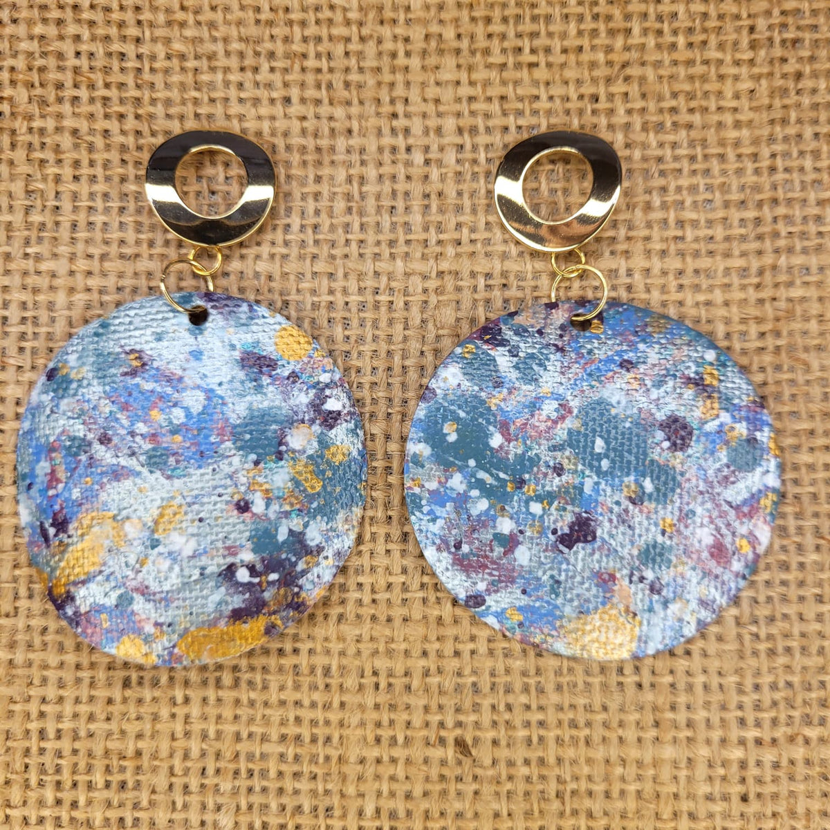 Handpainted Canvas Earrings