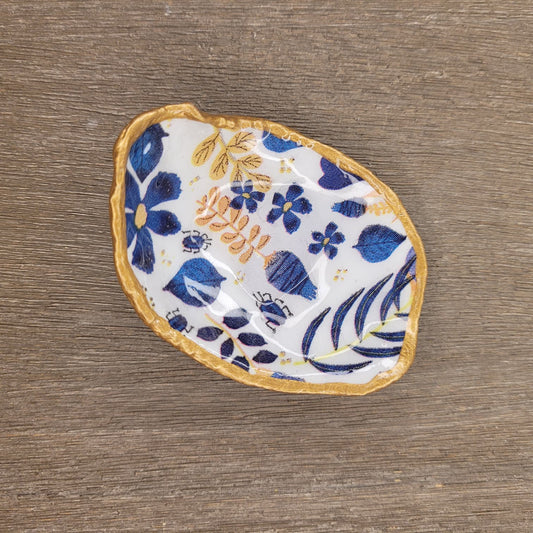 Oyster decoupage trinket trays