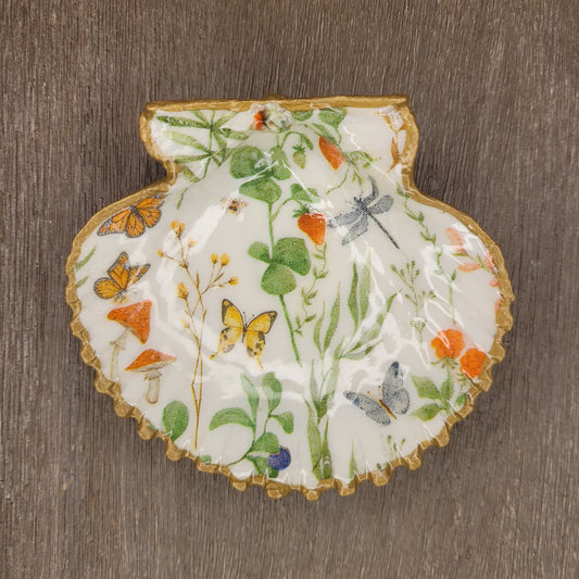 Decoupage Scallop shell Trinket
