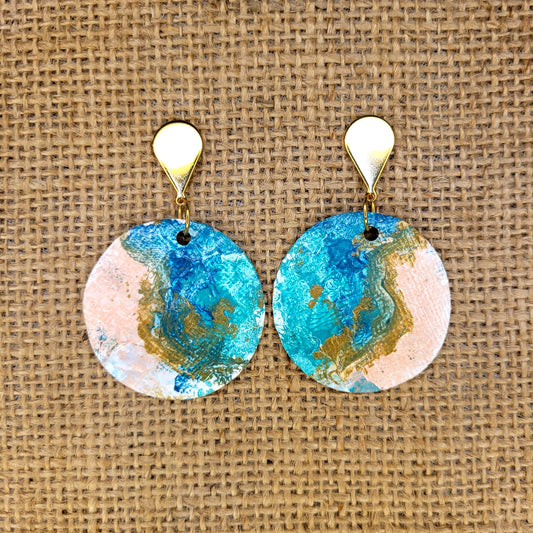 Handpainted Canvas Earrings