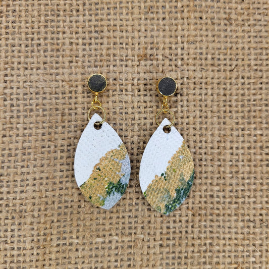 Handpainted Canvas Earrings