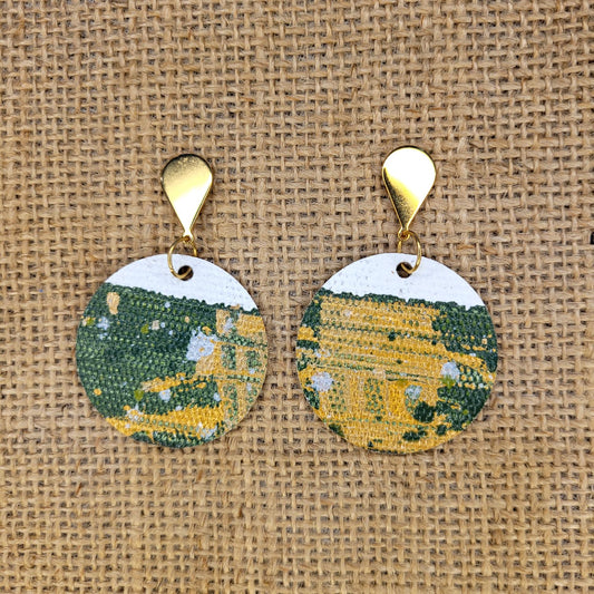 Handpainted Canvas Earrings