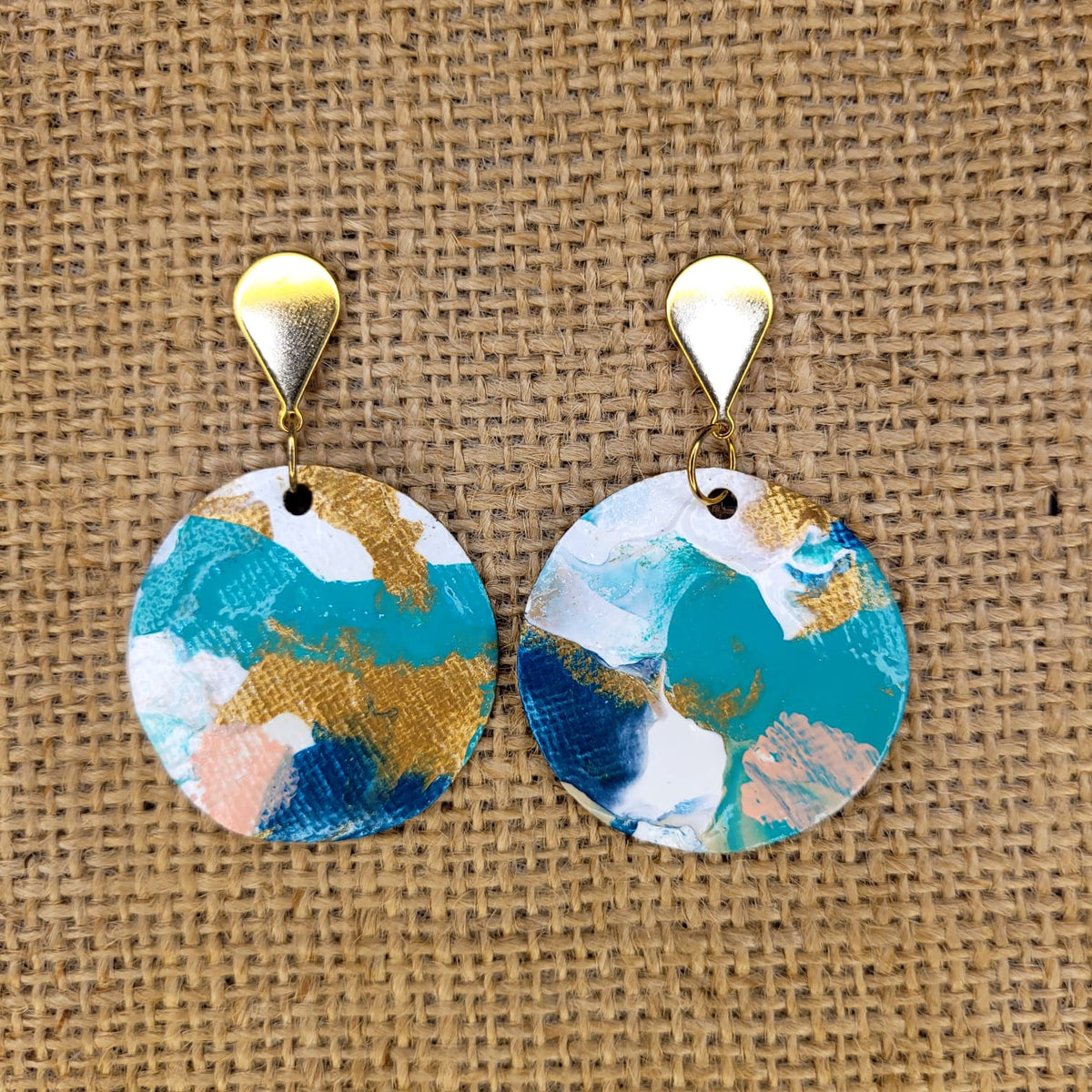 Handpainted Canvas Earrings