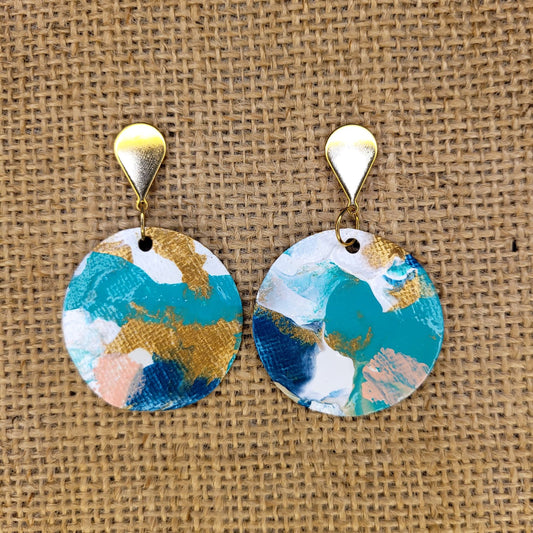 Handpainted Canvas Earrings