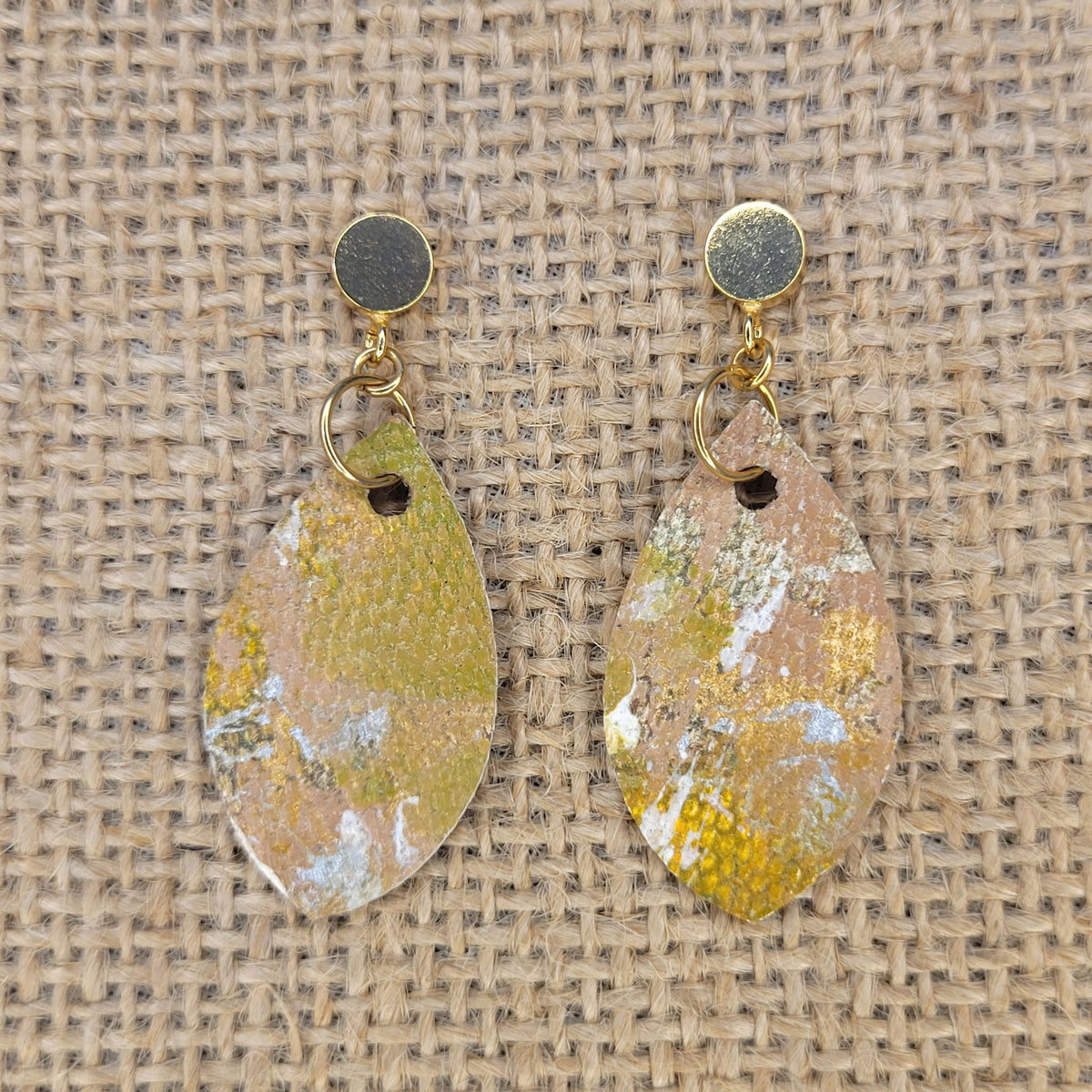 Handpainted Canvas Earrings