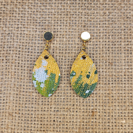 Handpainted Canvas Earrings