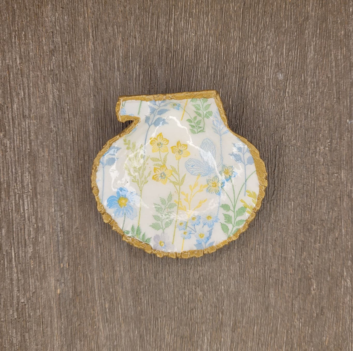 Decoupage Scallop shell Trinket