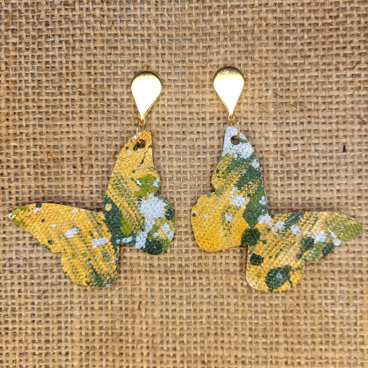 Handpainted Canvas Earrings