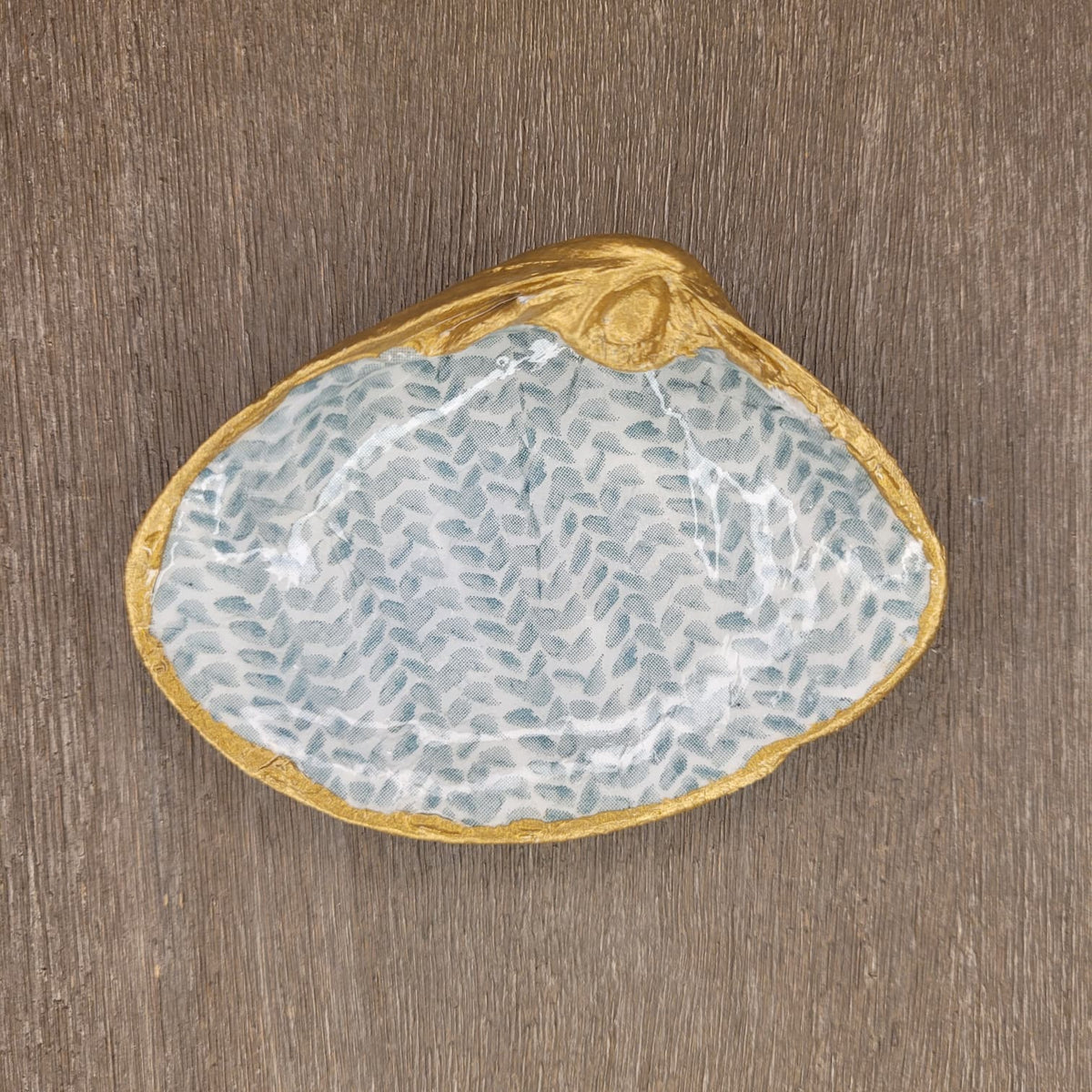 Oyster decoupage trinket trays