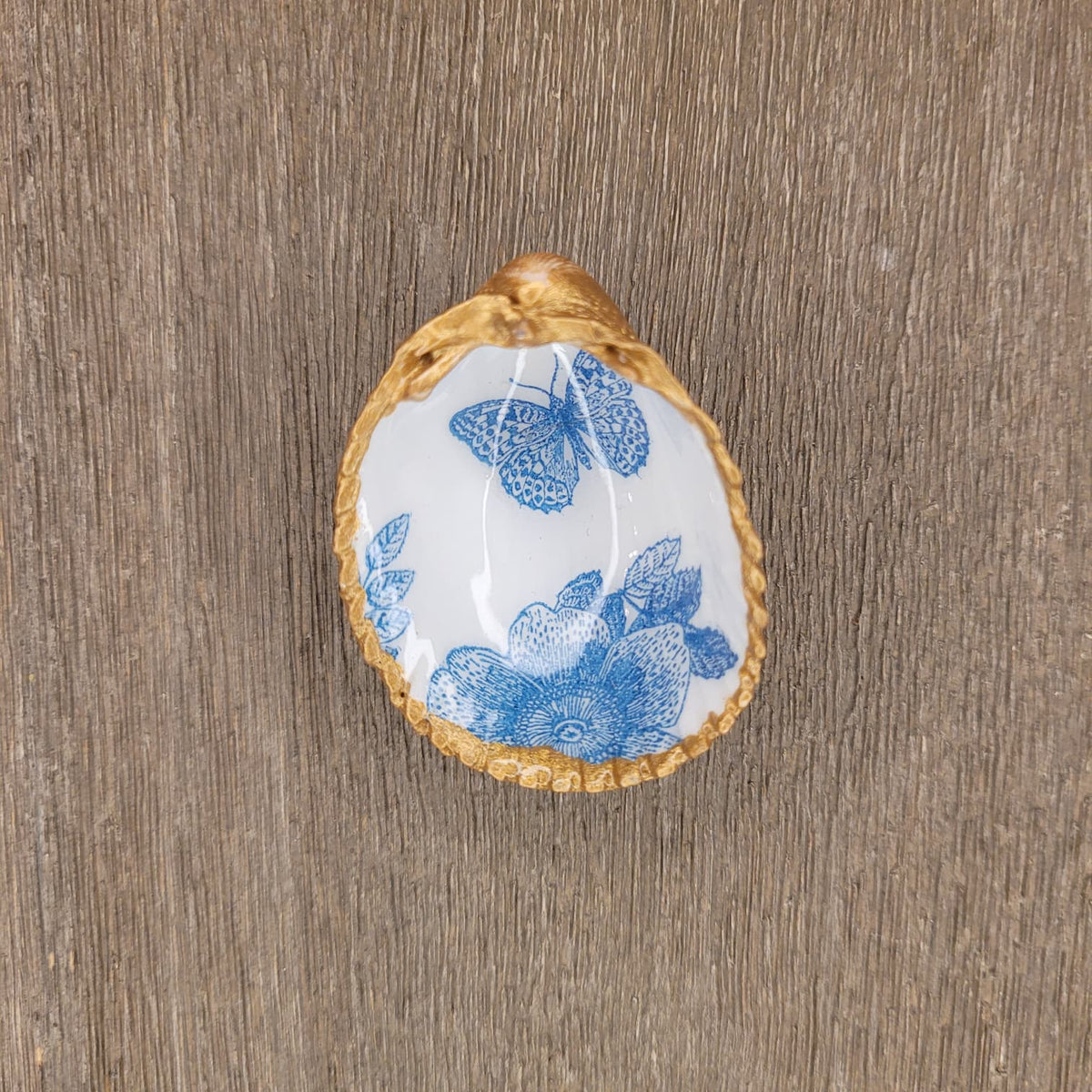 Oyster decoupage trinket trays