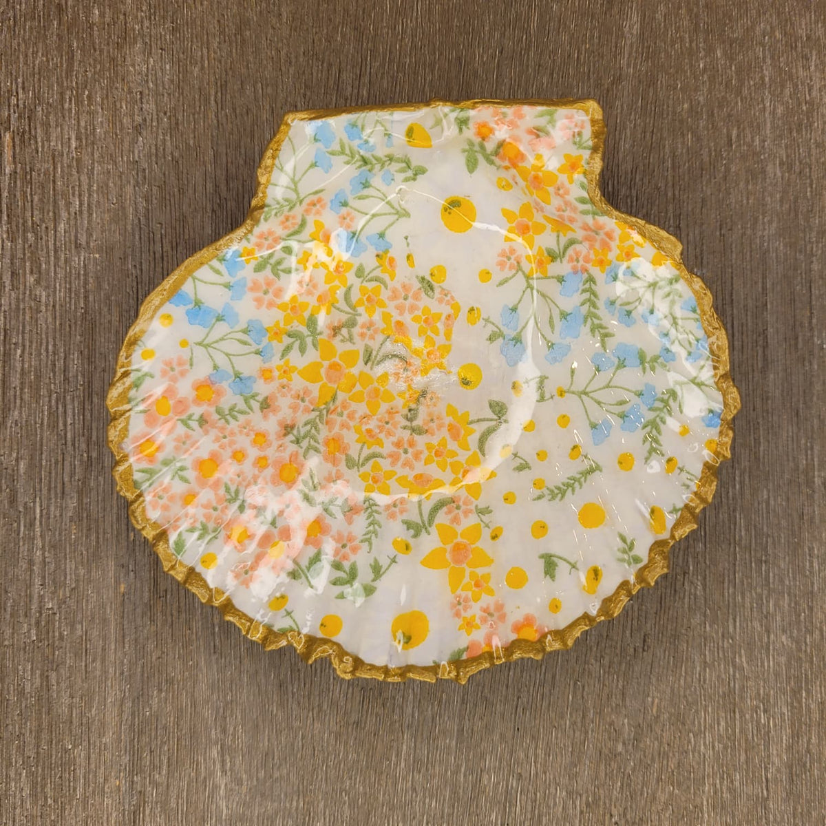 Decoupage Scallop shell Trinket