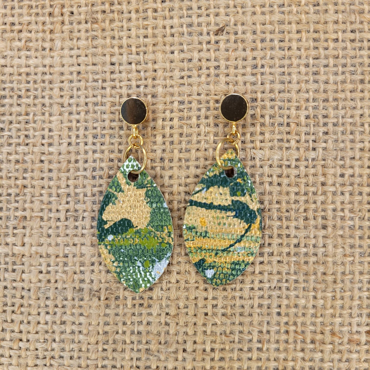 Handpainted Canvas Earrings