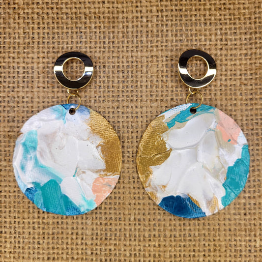 Handpainted Canvas Earrings