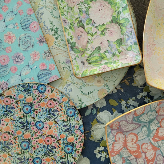 Decoupage Glassware trays