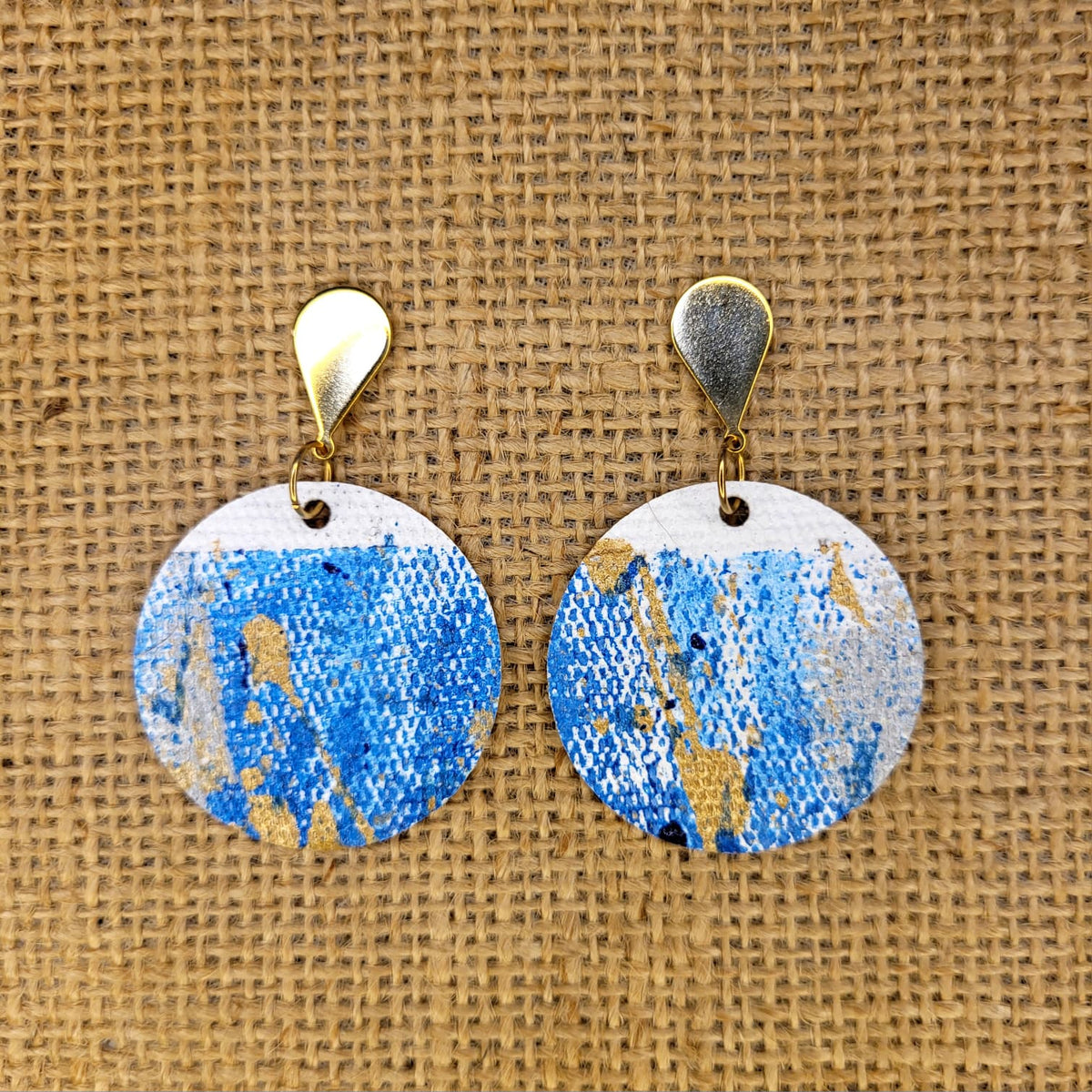 Handpainted Canvas Earrings