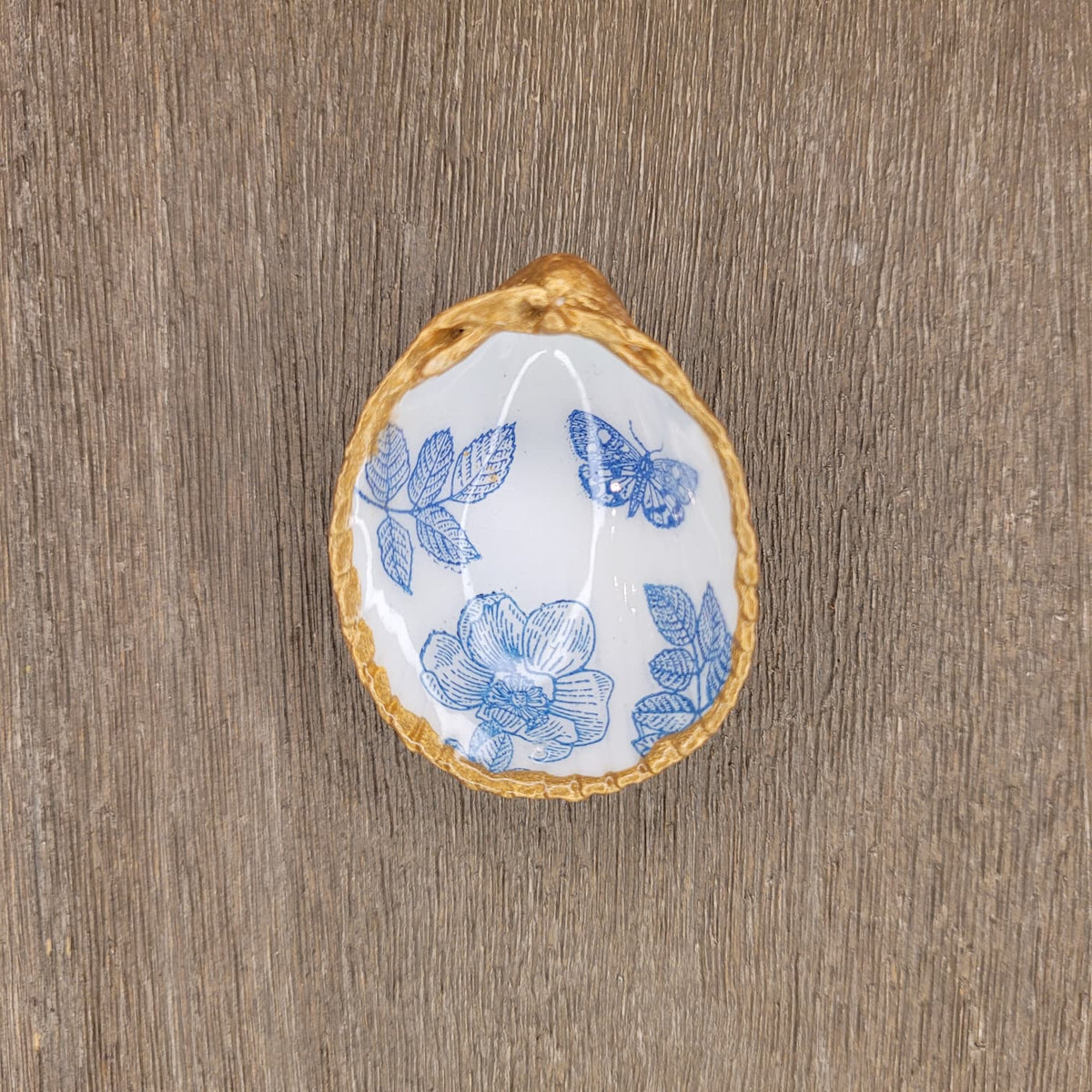 Oyster decoupage trinket trays