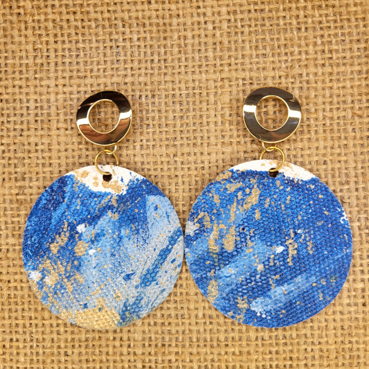 Handpainted Canvas Earrings